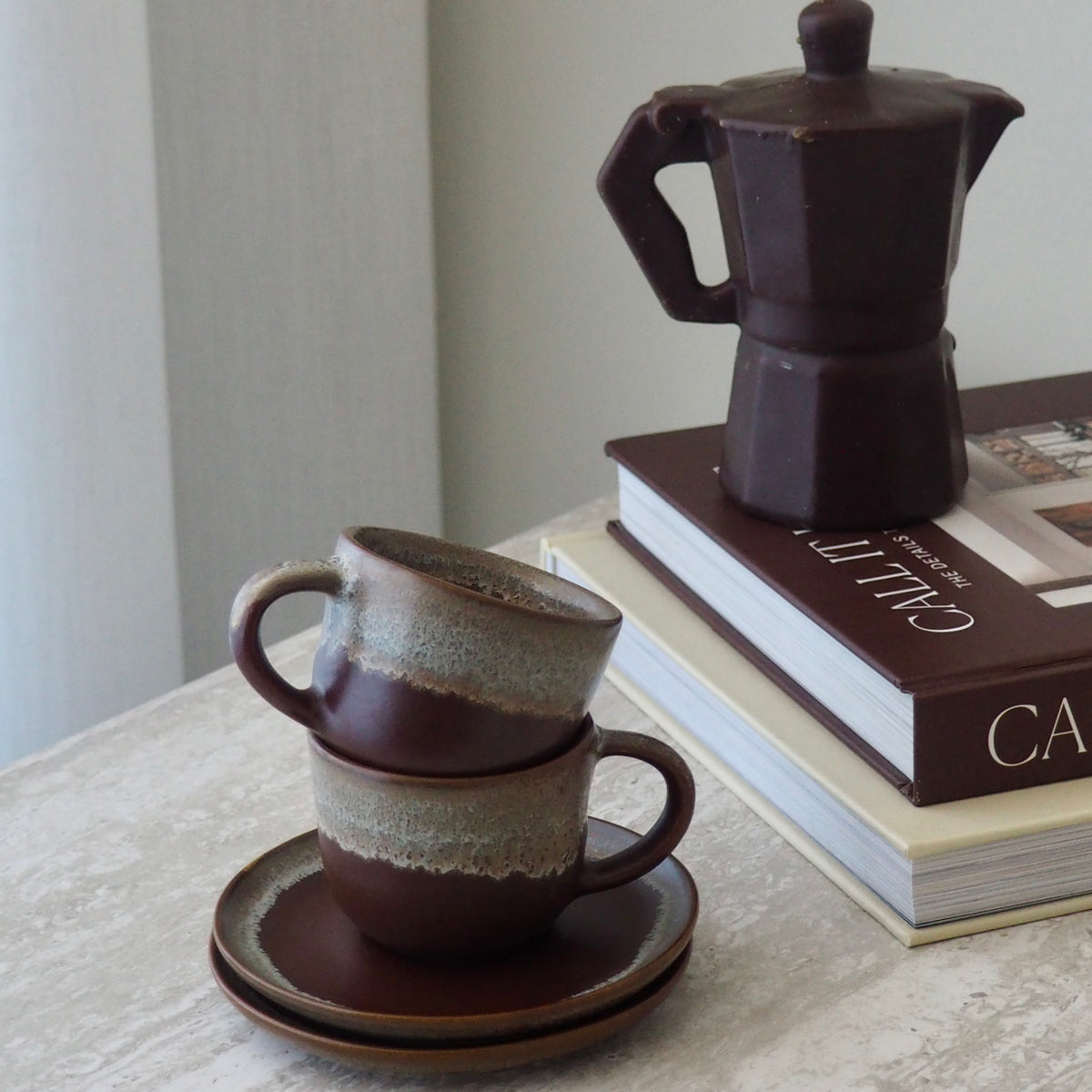 Chávena expresso com pires Toffee