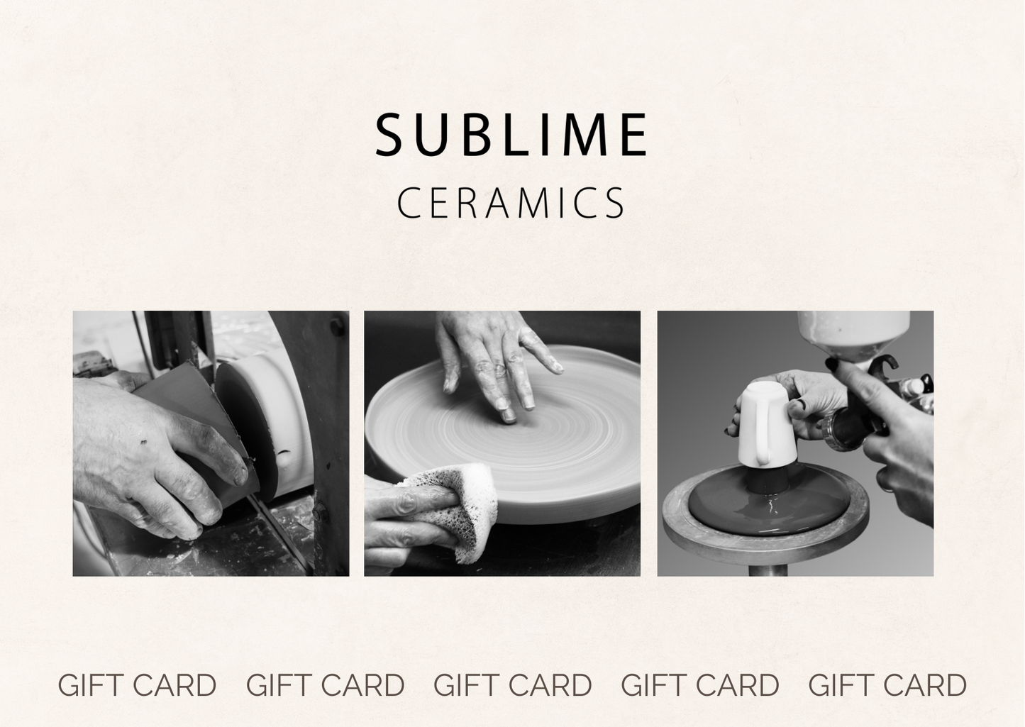 Gift Card Sublime Ceramics